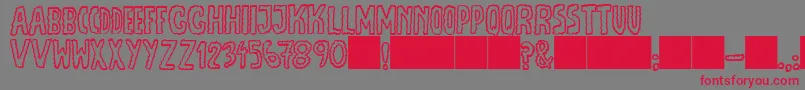 JmhEscamasOut Font – Red Fonts on Gray Background