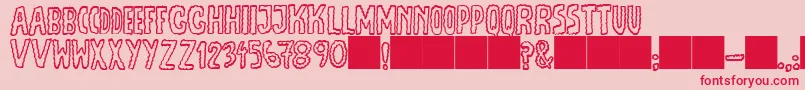 JmhEscamasOut Font – Red Fonts on Pink Background