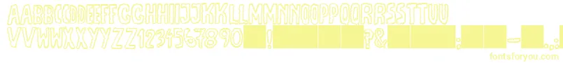 Шрифт JmhEscamasOut – жёлтые шрифты