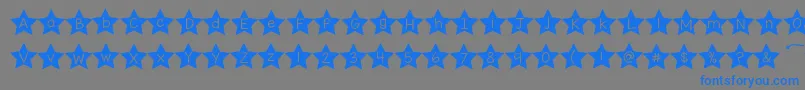 Kgallofthestars Font – Blue Fonts on Gray Background