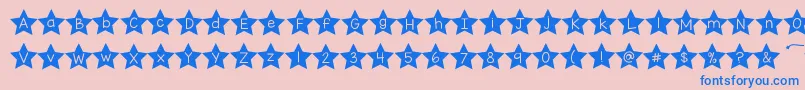 Kgallofthestars Font – Blue Fonts on Pink Background