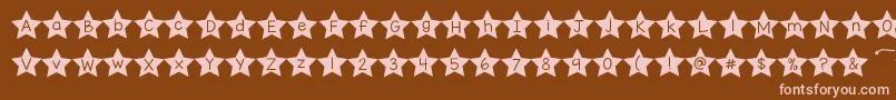 Kgallofthestars Font – Pink Fonts on Brown Background
