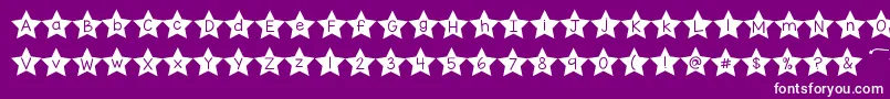 Kgallofthestars Font – White Fonts on Purple Background