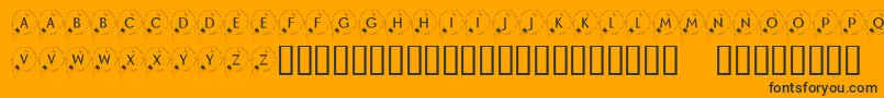 KrHappyNewYear2002 Font – Black Fonts on Orange Background