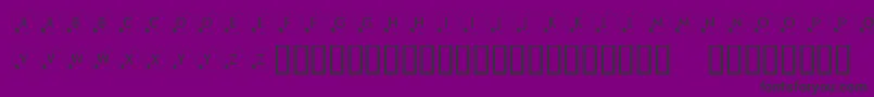 KrHappyNewYear2002 Font – Black Fonts on Purple Background