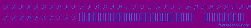 KrHappyNewYear2002 Font – Blue Fonts on Purple Background