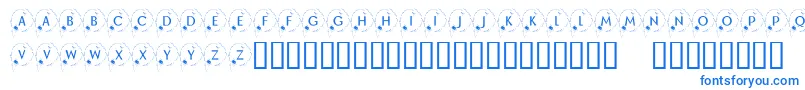 KrHappyNewYear2002 Font – Blue Fonts on White Background