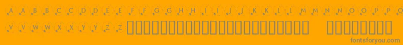 KrHappyNewYear2002 Font – Gray Fonts on Orange Background