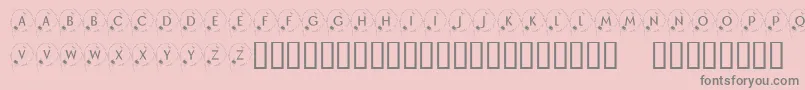 KrHappyNewYear2002 Font – Gray Fonts on Pink Background