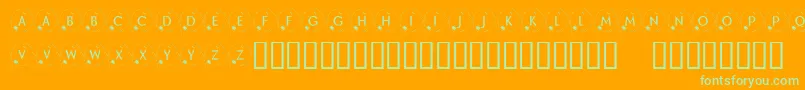 KrHappyNewYear2002 Font – Green Fonts on Orange Background
