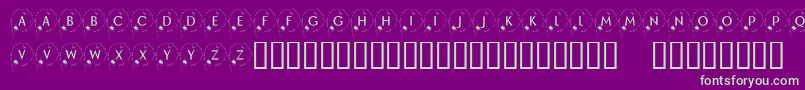 KrHappyNewYear2002 Font – Green Fonts on Purple Background