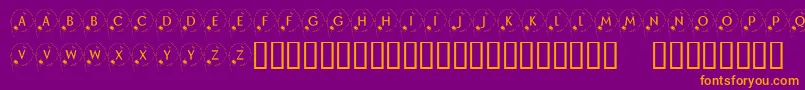 KrHappyNewYear2002 Font – Orange Fonts on Purple Background