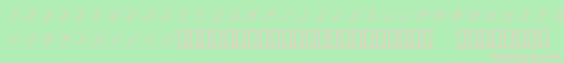 KrHappyNewYear2002 Font – Pink Fonts on Green Background