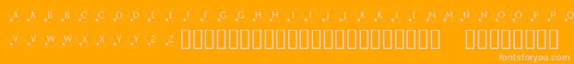 KrHappyNewYear2002 Font – Pink Fonts on Orange Background