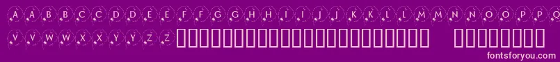 KrHappyNewYear2002 Font – Pink Fonts on Purple Background