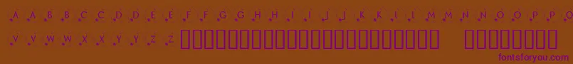 Шрифт KrHappyNewYear2002 – фиолетовые шрифты на коричневом фоне