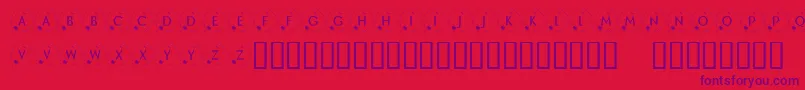KrHappyNewYear2002 Font – Purple Fonts on Red Background