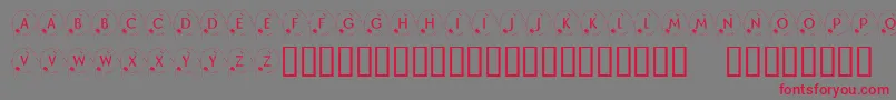 KrHappyNewYear2002 Font – Red Fonts on Gray Background
