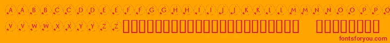 KrHappyNewYear2002 Font – Red Fonts on Orange Background