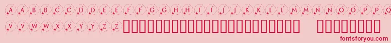 KrHappyNewYear2002 Font – Red Fonts on Pink Background