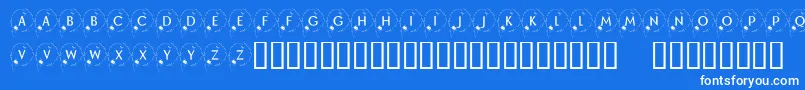 Fonte KrHappyNewYear2002 – fontes brancas em um fundo azul