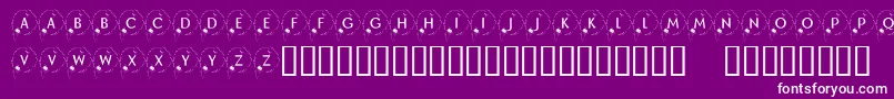 KrHappyNewYear2002 Font – White Fonts on Purple Background