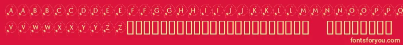 KrHappyNewYear2002 Font – Yellow Fonts on Red Background