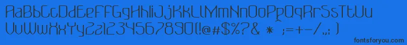 BonzerBruxellesRegular Font – Black Fonts on Blue Background