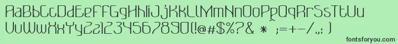 BonzerBruxellesRegular Font – Black Fonts on Green Background