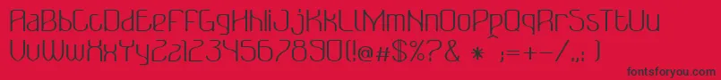 BonzerBruxellesRegular Font – Black Fonts on Red Background