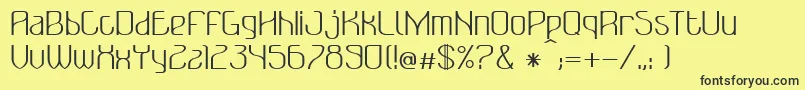 BonzerBruxellesRegular Font – Black Fonts on Yellow Background