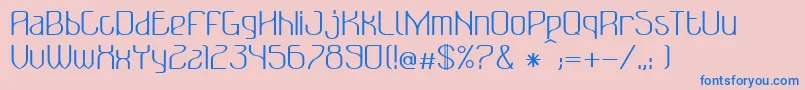 BonzerBruxellesRegular Font – Blue Fonts on Pink Background