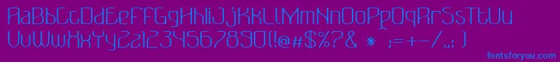 BonzerBruxellesRegular Font – Blue Fonts on Purple Background