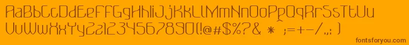 BonzerBruxellesRegular Font – Brown Fonts on Orange Background