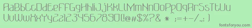 BonzerBruxellesRegular Font – Gray Fonts on Green Background