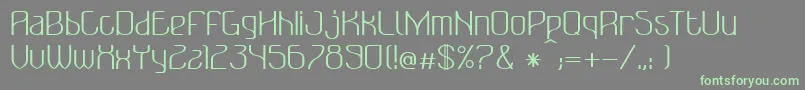 BonzerBruxellesRegular Font – Green Fonts on Gray Background