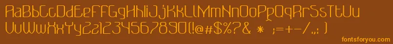 Шрифт BonzerBruxellesRegular – оранжевые шрифты на коричневом фоне