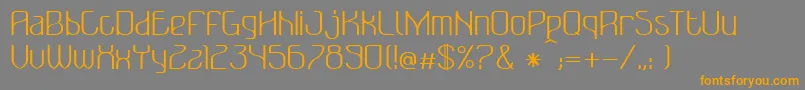 BonzerBruxellesRegular Font – Orange Fonts on Gray Background