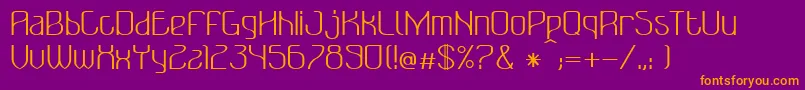 Шрифт BonzerBruxellesRegular – оранжевые шрифты на фиолетовом фоне