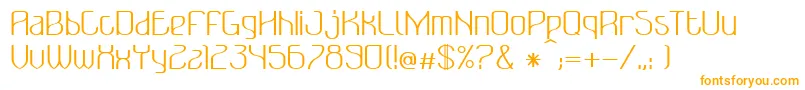 Шрифт BonzerBruxellesRegular – оранжевые шрифты на белом фоне