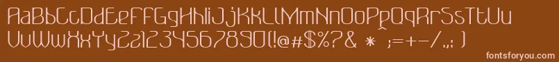 BonzerBruxellesRegular Font – Pink Fonts on Brown Background