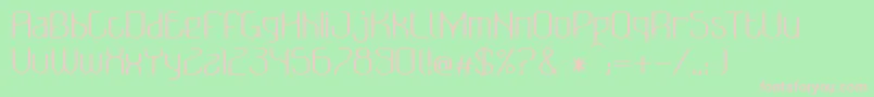 Шрифт BonzerBruxellesRegular – розовые шрифты на зелёном фоне