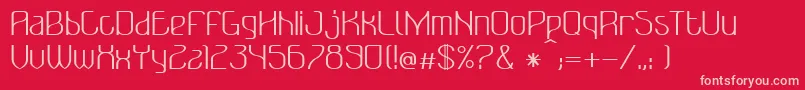 BonzerBruxellesRegular Font – Pink Fonts on Red Background