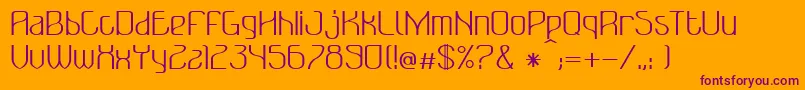 BonzerBruxellesRegular Font – Purple Fonts on Orange Background