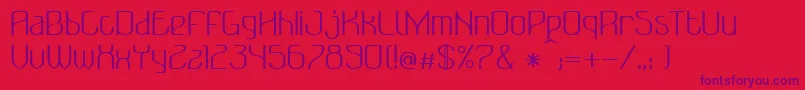 BonzerBruxellesRegular Font – Purple Fonts on Red Background