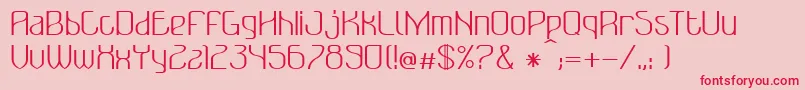 BonzerBruxellesRegular Font – Red Fonts on Pink Background