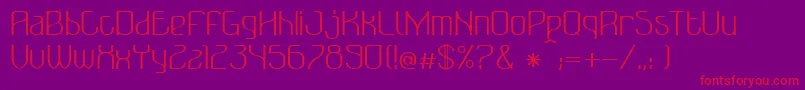 Шрифт BonzerBruxellesRegular – красные шрифты на фиолетовом фоне