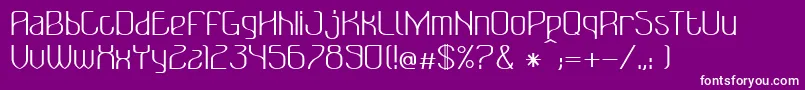 フォントBonzerBruxellesRegular – 紫の背景に白い文字