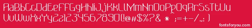 フォントBonzerBruxellesRegular – 赤い背景に白い文字