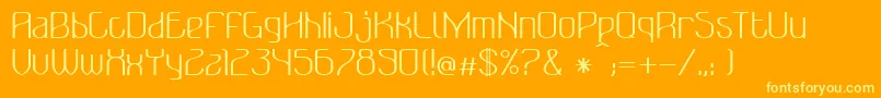 BonzerBruxellesRegular Font – Yellow Fonts on Orange Background